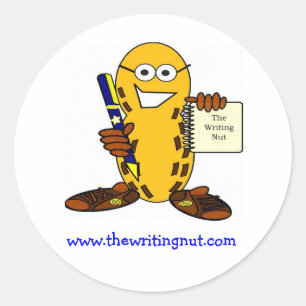 www.thewritingnut.com-Aufkleber Runder Aufkleber