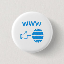WWW World Wide Web Globus-Symbol mit Handzeiger Button
