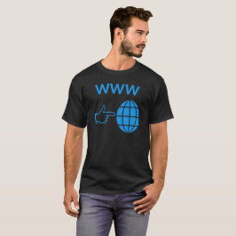 WWW World Wide Web Globus-Symbol mit Handzeiger T-Shirt