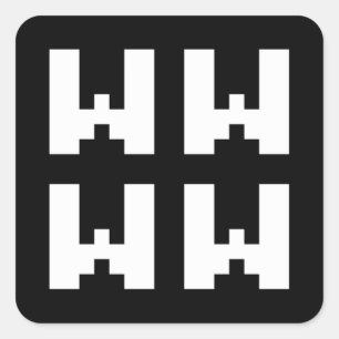 WWWW   LOL Japanese Internet Slang Square Sticker