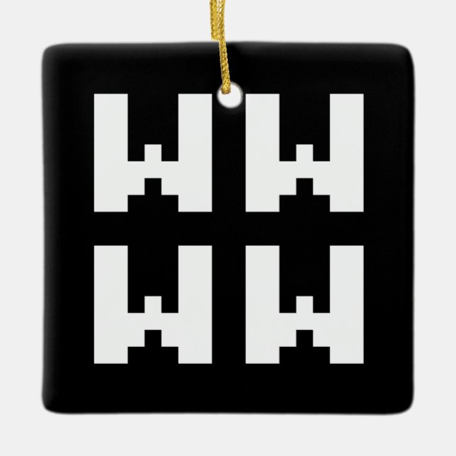 WWWW | LOL Japanisch Internet Slang Keramikornament (Vorderseite)