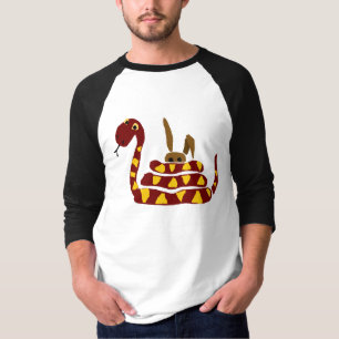 WX-, lustige Schlange, die Kaninchen-Cartoon T-Shirt