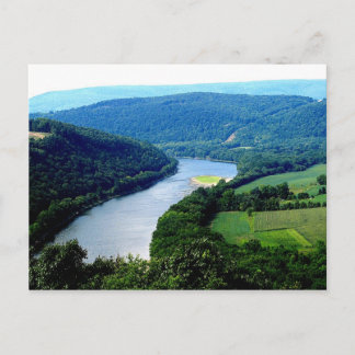 Wyalusing Pa Endless Mountain River Foto Postcard Postkarte