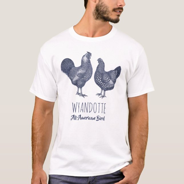 Wyandotte Chickens All American Bird T-Shirt (Vorderseite)