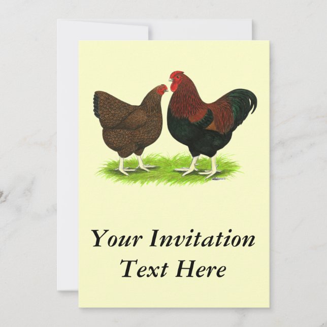 Wyandotte: Partridge Pair Einladung (Vorderseite)