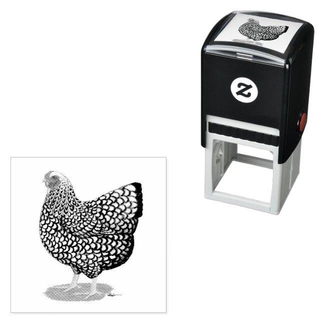 Wyandotte: Silberlackierte Hen Permastempel (Beispiel)