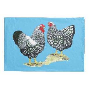 Wyandottes Silver-laced Pair Kissenbezug
