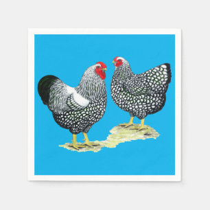 Wyandottes Silver-laced Pair Serviette