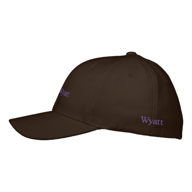 Wyatt bestickter Name, Bestickte Baseballkappe (Links)