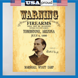 Wyatt Earp Cool Fab Grabstein Poster