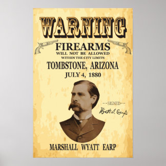 Wyatt Earp Cool Fab Grabstein Poster
