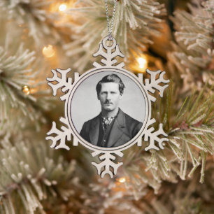 Wyatt Earp: Gesetzeshüter, Revolverheld, Saloonbes Schneeflocken Zinn-Ornament