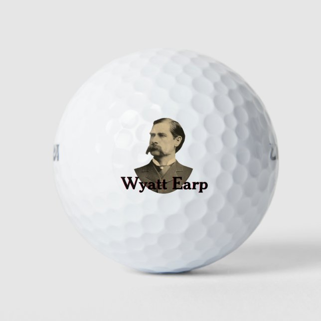 Wyatt Earp ⚖️ Lawman Marshall Old Grabstein Golfball (Vorderseite)