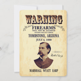 Wyatt Earp Marshall Einladung