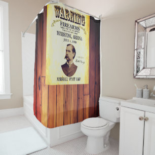 Wyatt Earp Marshall 👮 ♂️ Gunfighter Lawman Duschvorhang