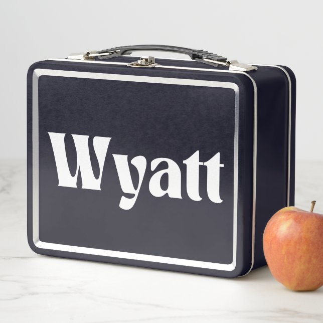 Wyatt Name Personalisiert Metall Brotdose (Beispiel)