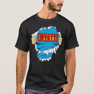 Wyatt Name Superhero Geschenk für Jungen mit Namen T-Shirt