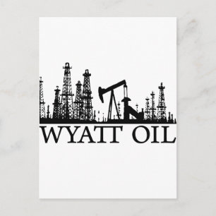 Wyatt Oil / Black Logo Postkarte