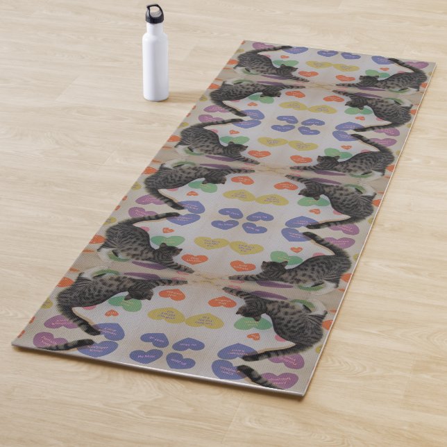 Wyatt The Cat's Downward Hund Yoga Mat - Nur Front Yogamatte (Beispiel)