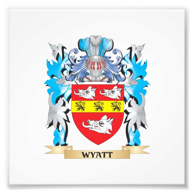 Wyatt-Wappen - Familienwappen Fotodruck (Vorne)