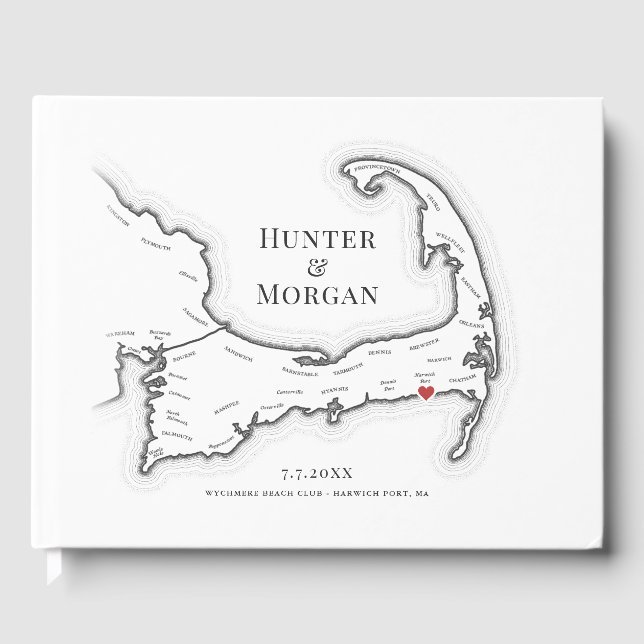 Wychmere Beach Club Cape Cod Wedding Gästebuch (Vorderseite)