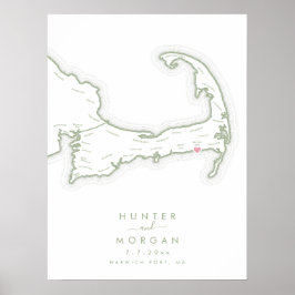 Wychmere Beach Club Hochzeit Weisheitsgästebuchpos Poster