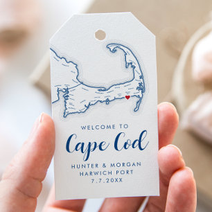 Wychmere Beach Club Moderne Marine Wedding Willkom Geschenkanhänger