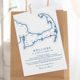 Wychmere Harwich Port MA Wedding Welcome Itinerary Dankeskarte