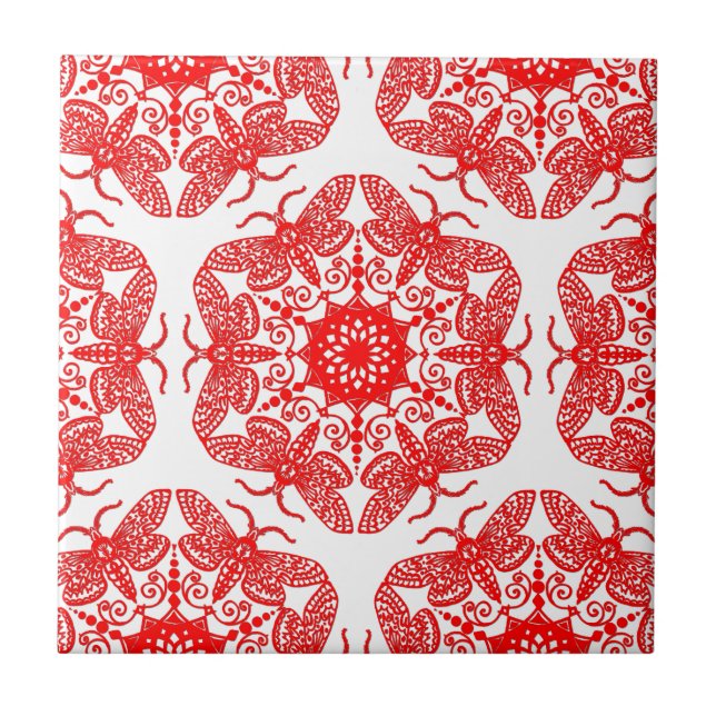 Wycinanka Motten-Muster Fliese (Vorderseite)