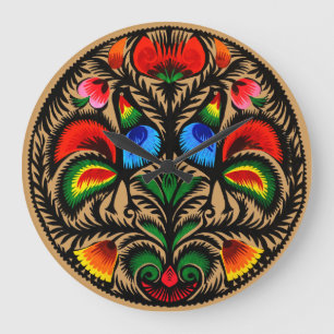 Wycinanki Uhr Polen/Mehrfarben