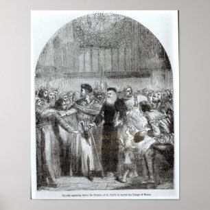 Wycliffe, das vor den Prälaten erscheint Poster
