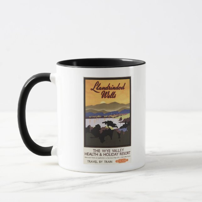 Wye Valley Resort British Rail Poster Tasse (Links)