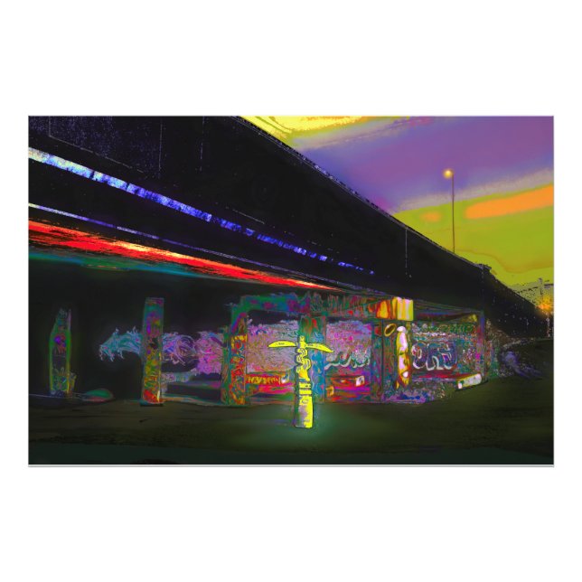 WYKEHAM STREET BRIDGE GRAFFITI FOTODRUCK (Vorne)