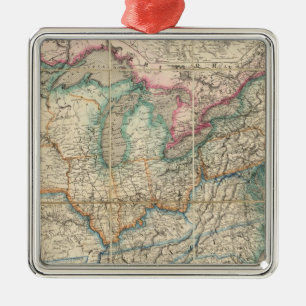 Wylds Militärkarte der Vereinigten Staaten Ornament Aus Metall