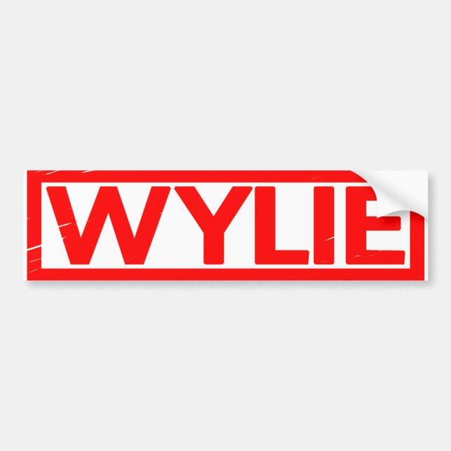Wylie Briefmarke Autoaufkleber (Vorne)