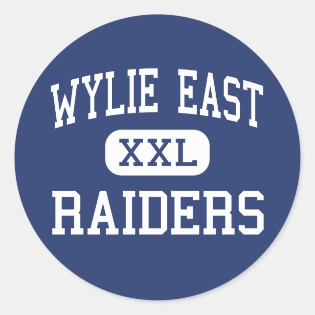 Wylie East - Raiders - High School - Wylie Texas Runder Aufkleber (Vorderseite)