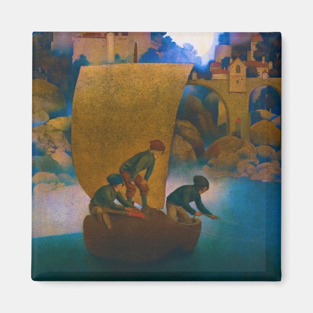 Wynken, Blynken und Nod, 1905 von Maxfield Parrish Magnet (Vorne)