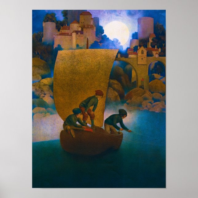 Wynken, Blynken und Nod, 1905 von Maxfield Parrish Poster (Vorne)