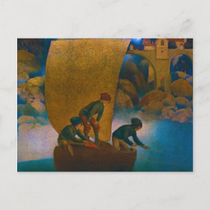 Wynken, Blynken und Nod, 1905 von Maxfield Parrish Postkarte