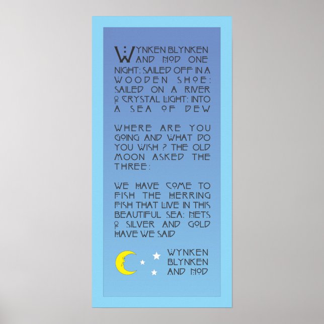 Wynken, Blynken und Nod Poster (Vorne)