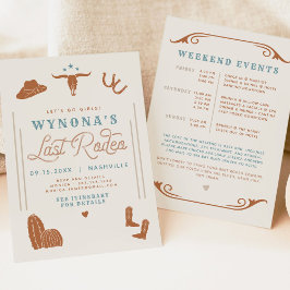 WYNONA Bohemisch letzte Rodeo Cowgirl Bachelorette Einladung