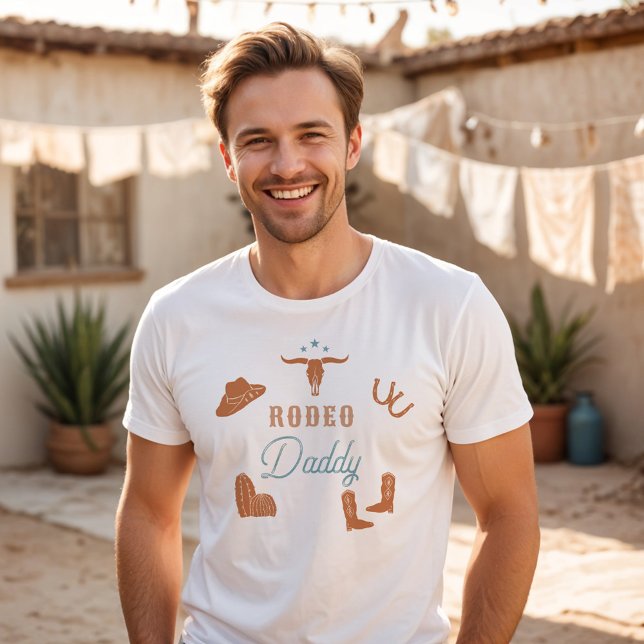 WYNONA Orange & Aquamarin Cowgirl Rodeo Daddy T-Shirt (Von Creator hochgeladen)