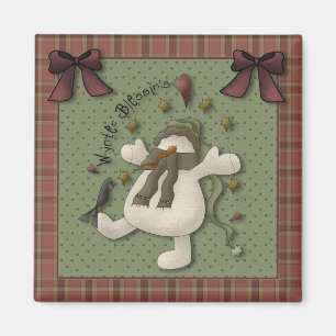 Wynter Blessins Snowman Magnet