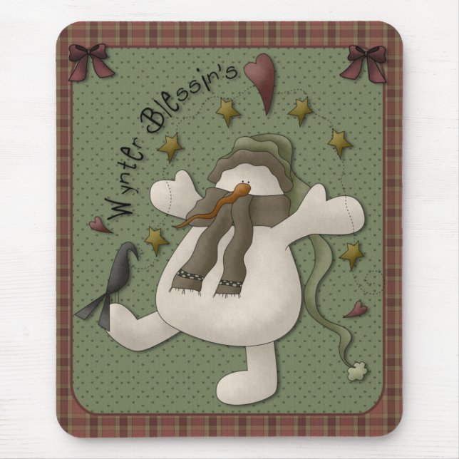 Wynter Blessins Snowman Mousepad (Vorne)
