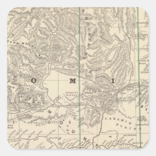 Wyoming 2 quadratischer aufkleber