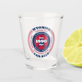 Wyoming 44. Star Patriotic Shot Glas
