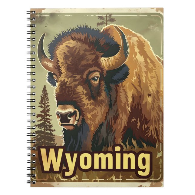 Wyoming American Bison Notizblock (Vorderseite)