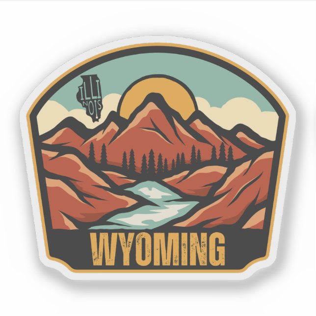 Wyoming Aufkleber (Vorderseite)