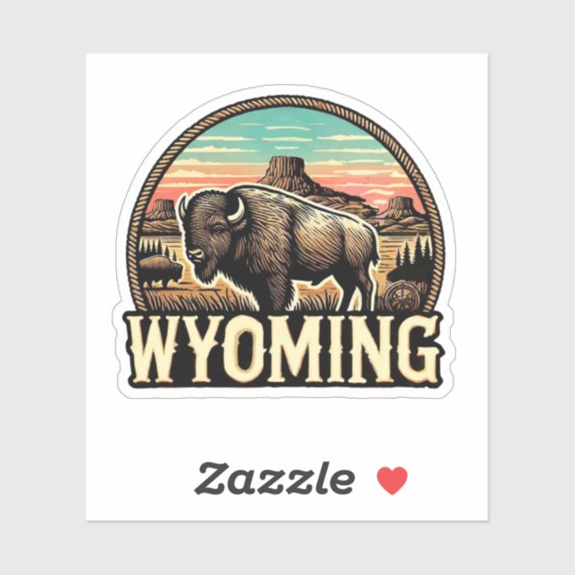 Wyoming Aufkleber (Blatt)