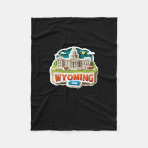 Wyoming-Aufkleber Fleecedecke